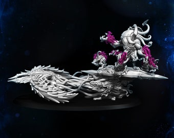 Arcane caster on chariot - Den of Imaginations/Sci-fi/Table top Miniatures