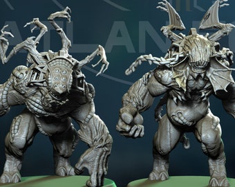 Set of 2 Chaotic Monstrosities - Atlan Forge/Sci-fi/Fantasy/Tabletop Miniatures