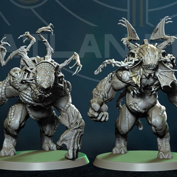 Set of 2 Chaotic Monstrosities - Atlan Forge/Sci-fi/Fantasy/Tabletop Miniatures