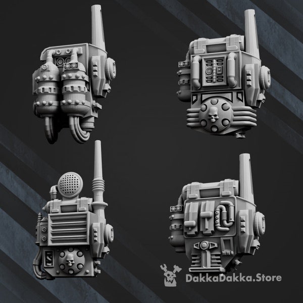 4er Set Dawn Guard Rucksäcke - DakkaDakka Store/Sci-fi/Table Top Miniaturen