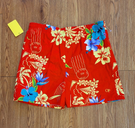 Vintage 1980s Op Ocean Pacific Swimtrunk Boardsho… - image 1