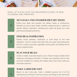 7-Day Meal Planning and Prepping Ebook | Weekly Meal Plan for Healthy Eating | Easy Meal Prep Guide | Meal Planning for Beginners | Simple Recipes and Grocery Lists | Healthy Meal Prep Tips | Digital Meal Planner |