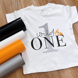 Plotterdatei | Grafikdatei | Vektordatei "Wild One" | für Erster Geburtstag | T-Shirt | Einladungskarte | Fuchs | Tiere
