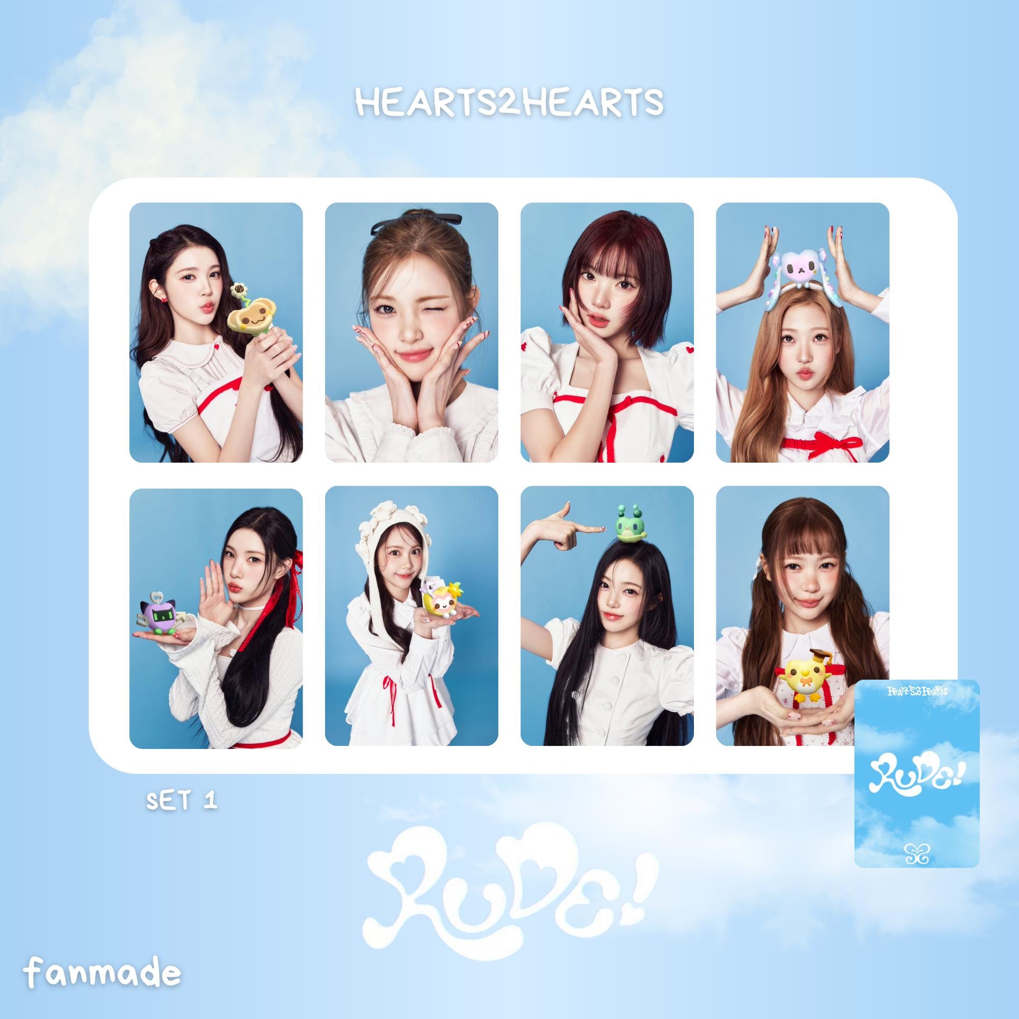 Hearts2hearts 'RUDE!' Concept Photocards - Etsy