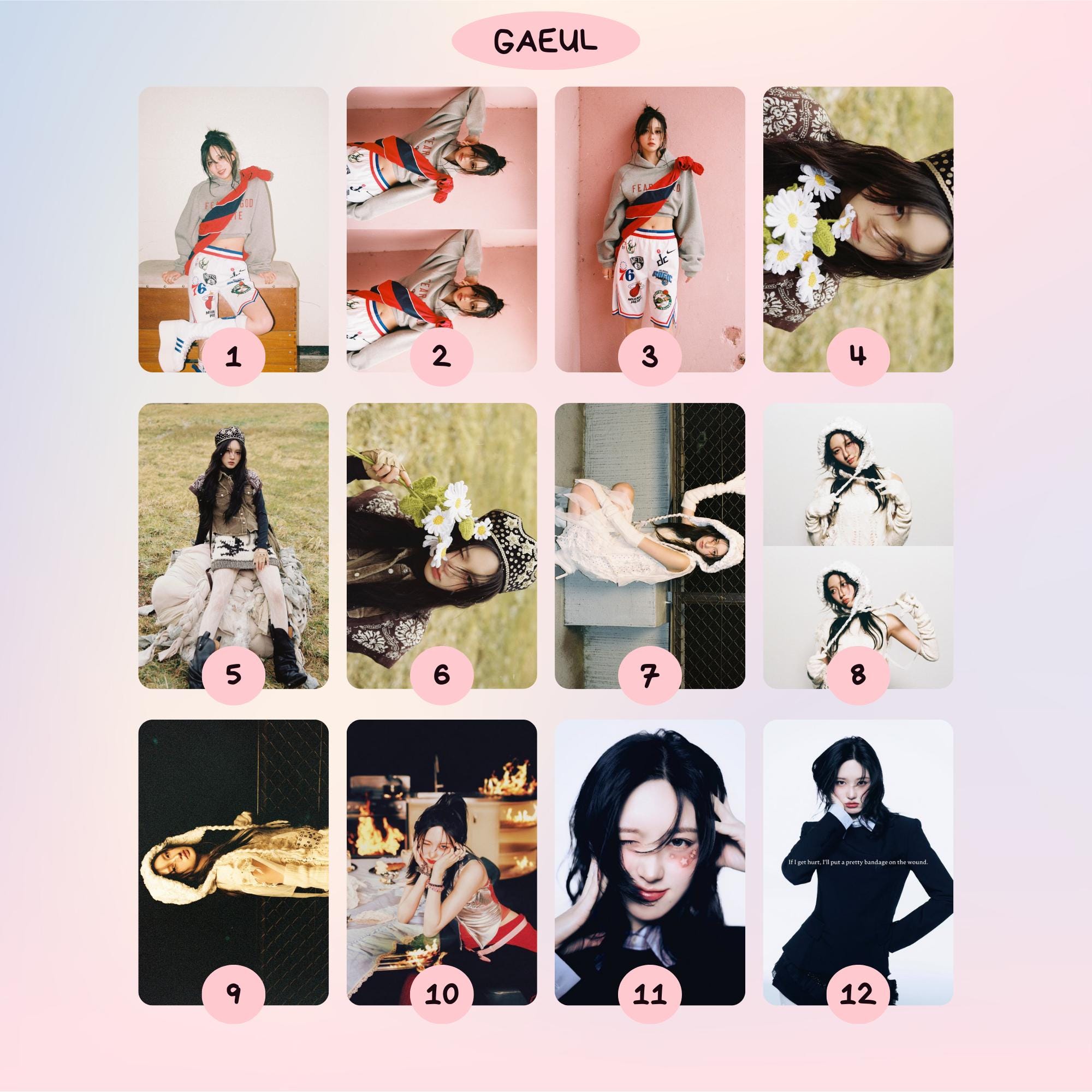 IZONE IVE ウォニョン手作りグリーティングカード