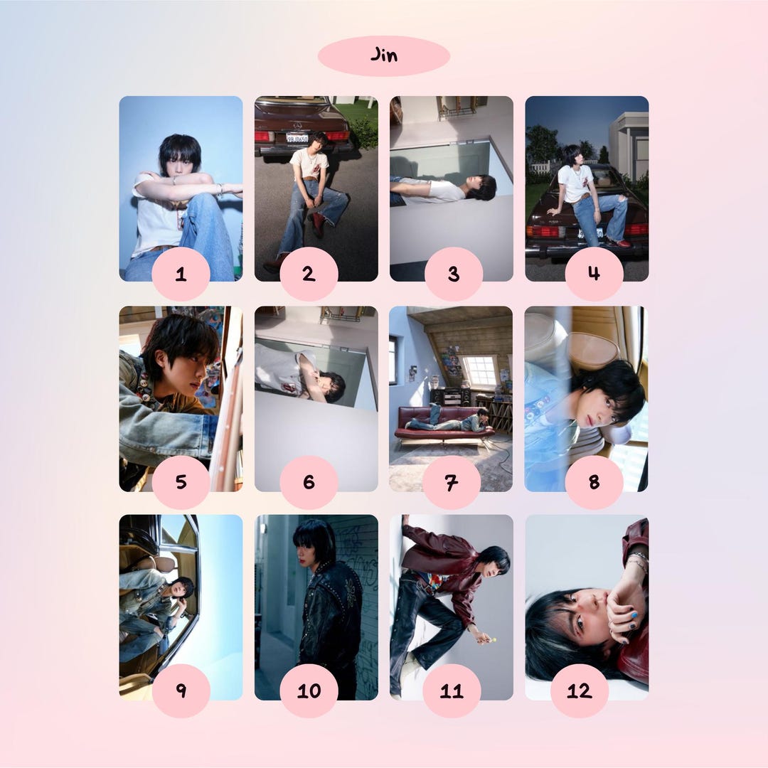 진 (jin) 'echo' Concept Photocards - Etsy