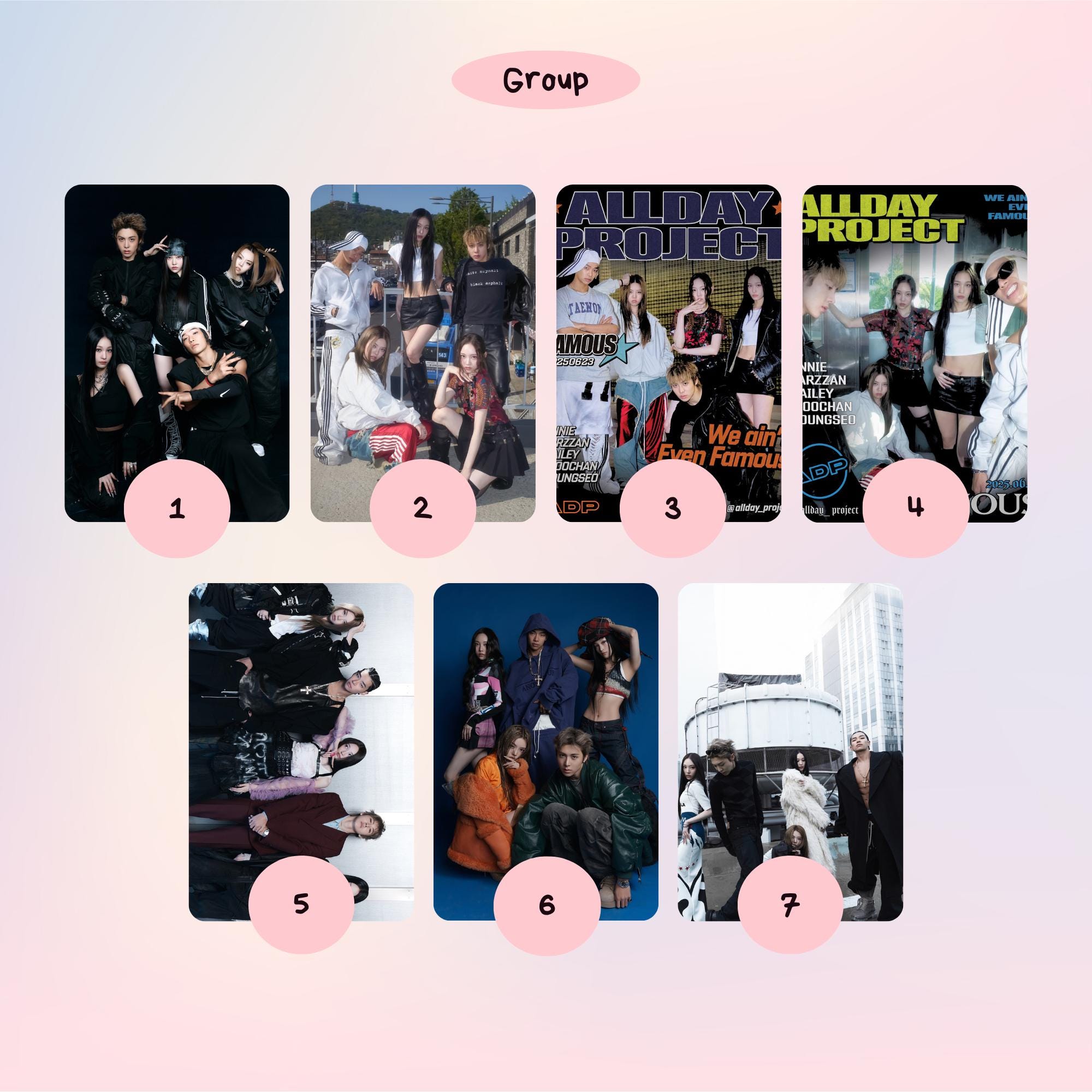 ALLDAY PROJECT Concept Photocards - Etsy