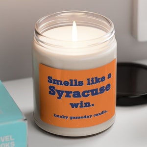 Smells Like a Syracuse Win Scented Candle, Orangemen Football, Cuse, College Football Season