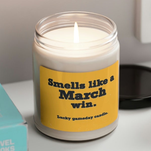 Smells Like a March Kennesaw State Win Scented Candle, Kennesaw State Basketball, Owls Basketball, ASUN Basketball