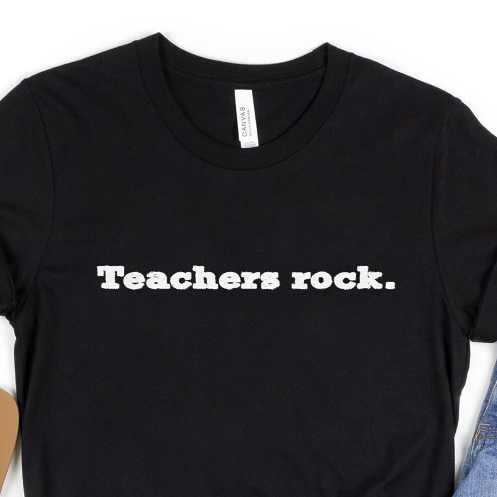 Teachers Rock Shirt, Retro Teacher Shirt, Cute Shirt For Teachers, Elementary School Teacher Shirt, Gift For Teacher, Abcd Shirt