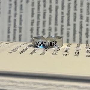 Aaron Warner ring - Shatter me series, booktok, book boys, gift