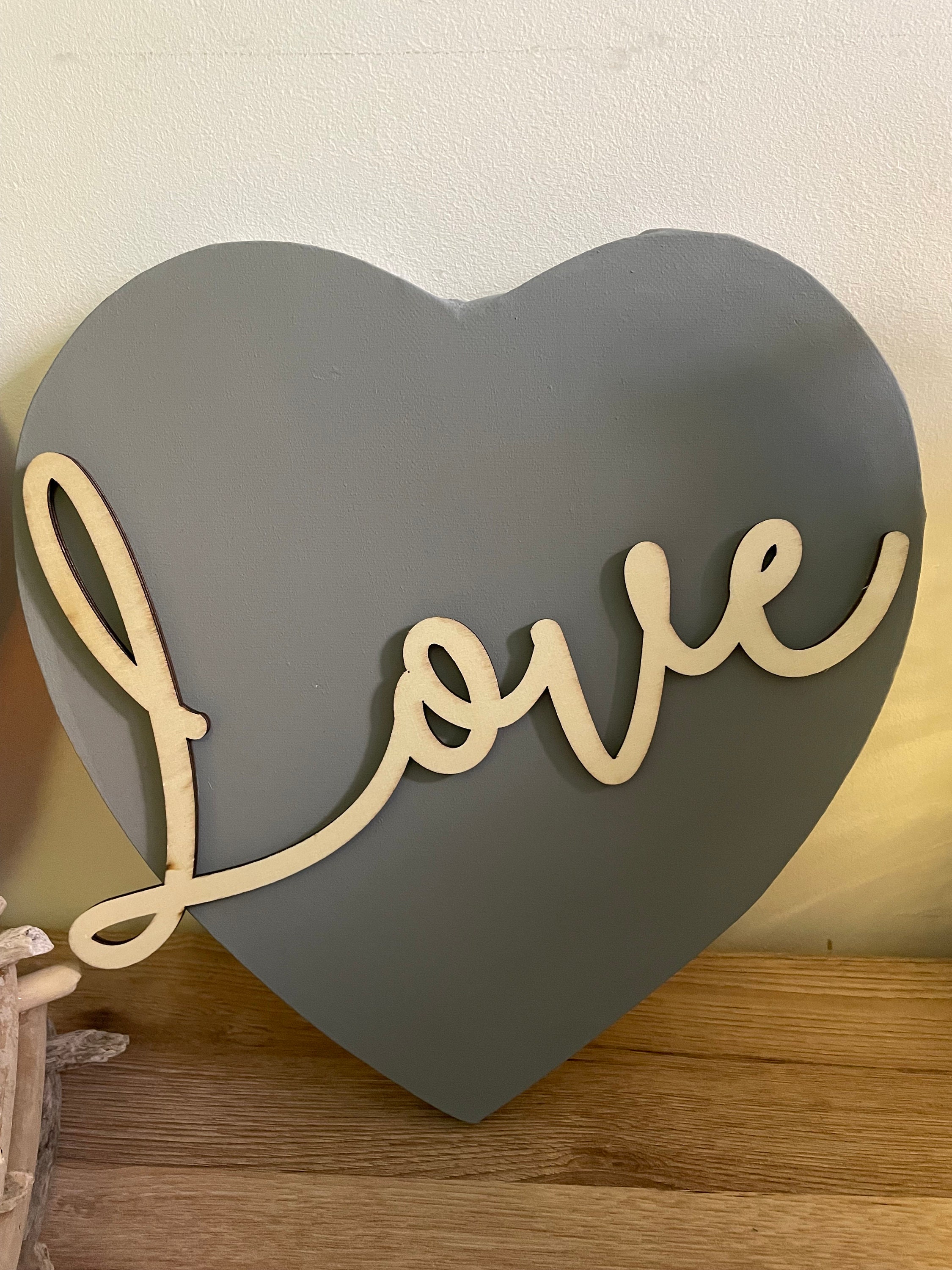 Tableau Love Bois Coeur