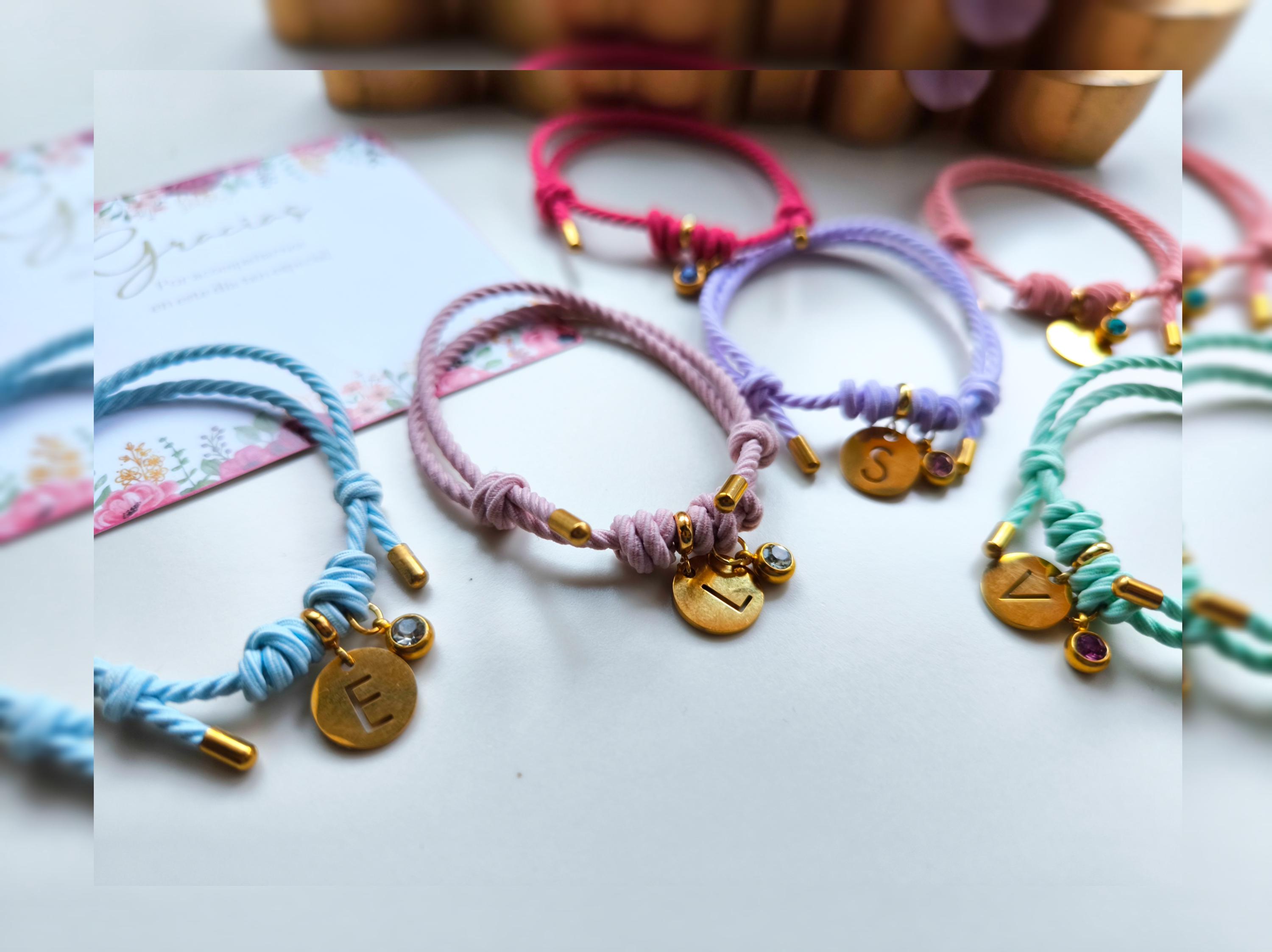 Personalized bracelets, initial bracelets, wedding details, baptism details, communion details, details, event gifts, gifts