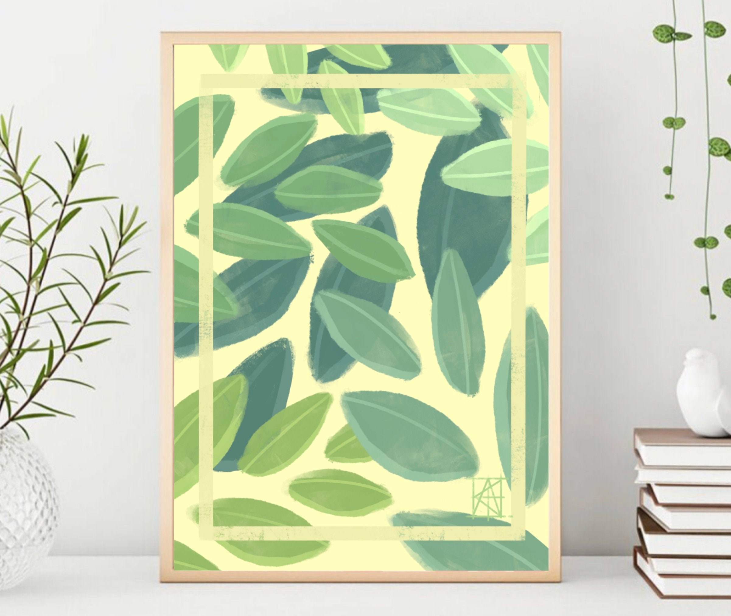 Art Mural Imprimable de Nature Minimaliste, Amateurs Plantes