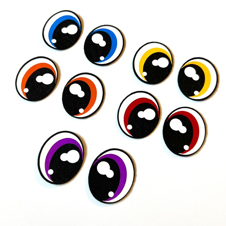 35mm Felt Eyes Amigurumi Eyes Oval Eyes Etsy