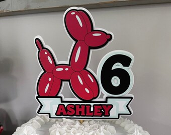 Balloon animal, balloon animal topper, balloon dog cake topper, balloon animal bday, balloon dog bday, balloon animal cake topper