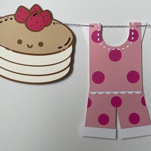 Pancake and pajamas, pancake banner, pajama banner, sleepover bday party, slumber party, pancake, pancake birthday, pancake garland,