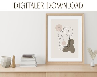 Japandi No.2 - Poster astratto - Modern Minimalist Wall Art - Download digitale