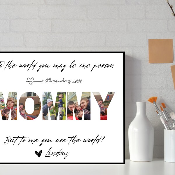 Mommy Photo Collage, Mommy Photo Frame, Personalized Mom Frame, Mother's Day Photo Collage, Custom Photo Collage, Best Mom Photo Collage