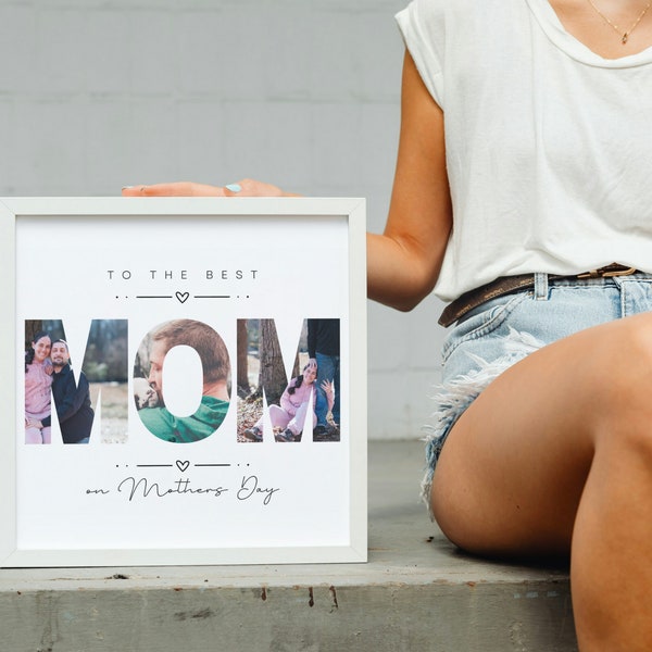 The Best Mom Photo, Mommy Photo, Personalized Mom Photo, Mother's Day Photo Collage, Custom Photo Collage, Photo Collage, Gift, Mothers Day