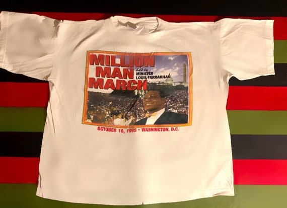 Authentic Vintage Million Man March T-Shirt  1995 - image 1