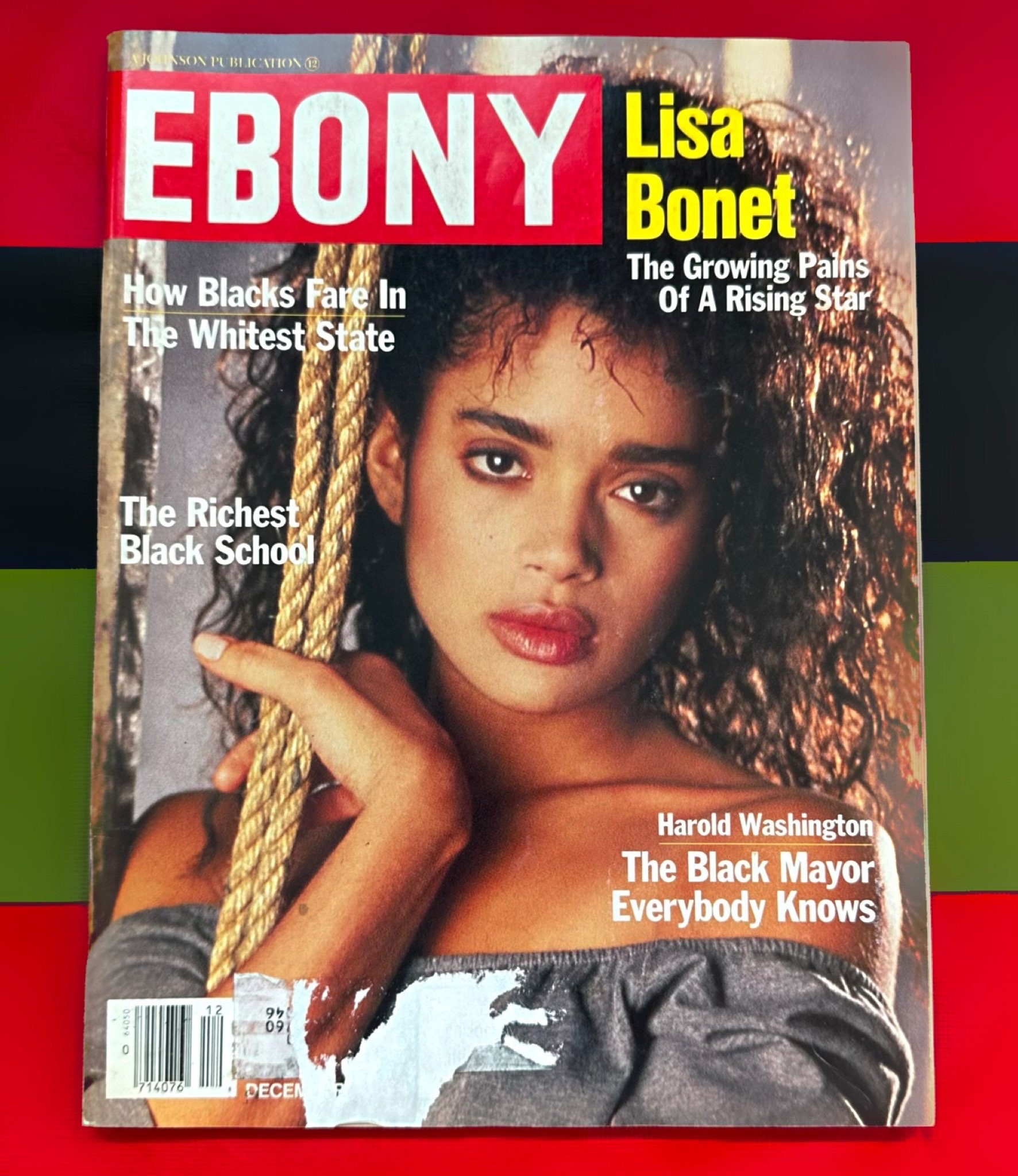 Vintage EBONY Magazine: December 1987 Lisa Bonet - Etsy