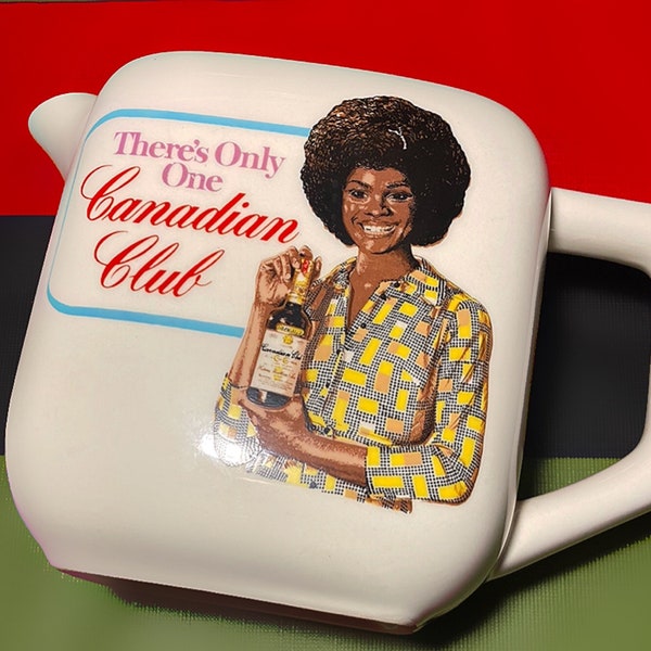 Vintage 1970s Original Canadian Club  Pitcher African American Lady