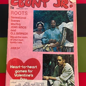 Vintage EBONY Jr! Magazine- February 1977 ft. Roots Cast with OJ Simpson & John Amos