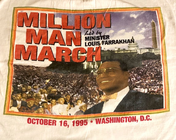 Authentic Vintage Million Man March T-Shirt  1995 - image 2