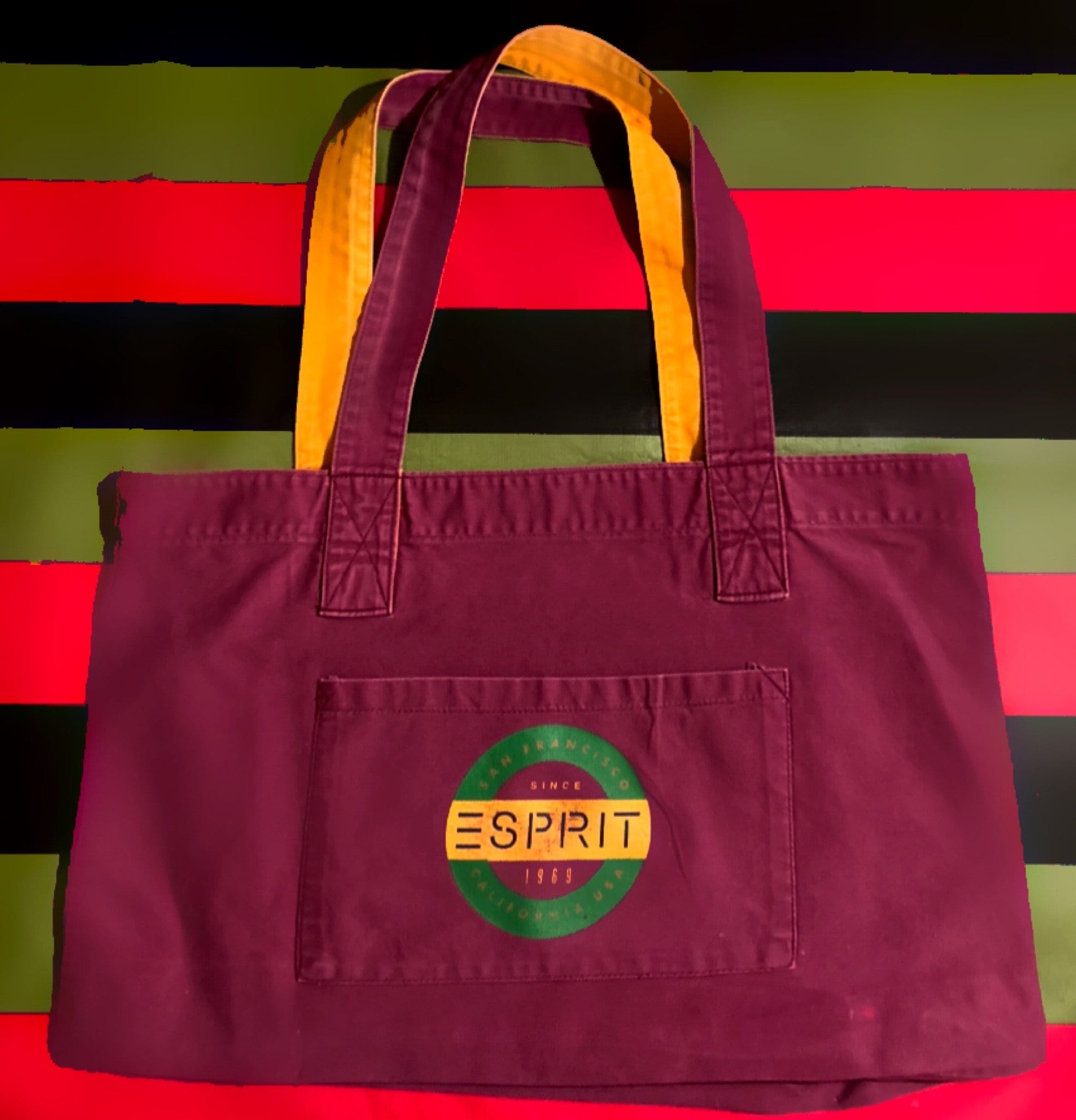 ESPRIT Canvas Logo Tote Bag Vintage 90s Etsy