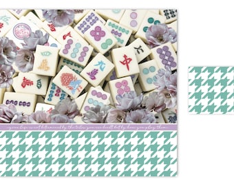 Mahjong Chic Paper Placemat — Set of 12 with Matching Coasters