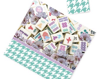 Mahjong Chic Paper Placemat — Set of 12 with Matching Coasters