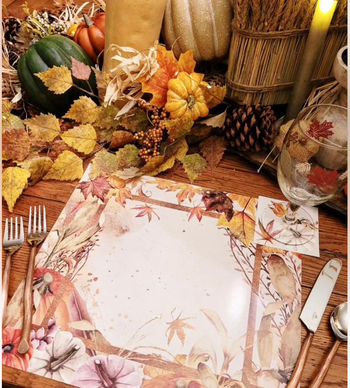 Thanksgiving Paper Placemats Etsy