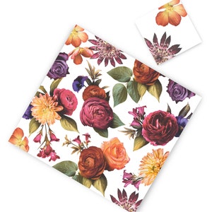 Flowers pattern paper placemats