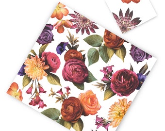 Flowers pattern paper placemats
