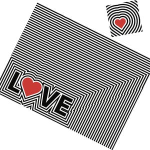 Love Geometric Paper Placemat