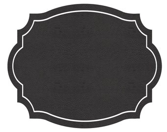 Vintage frame leather look paper placemat