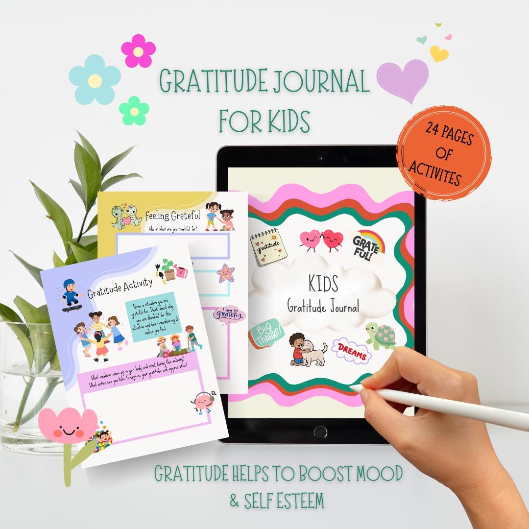 Kids Gratitude Journal | Daily Mindfulness Activity Book (PDF Download ...