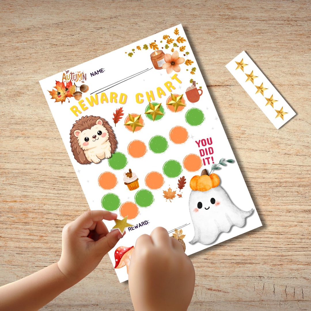 Moveable Fall Theme Incentive Chart Printable Reward Chart | Autumn Time Theme | A4 / A3 Digital Download ...