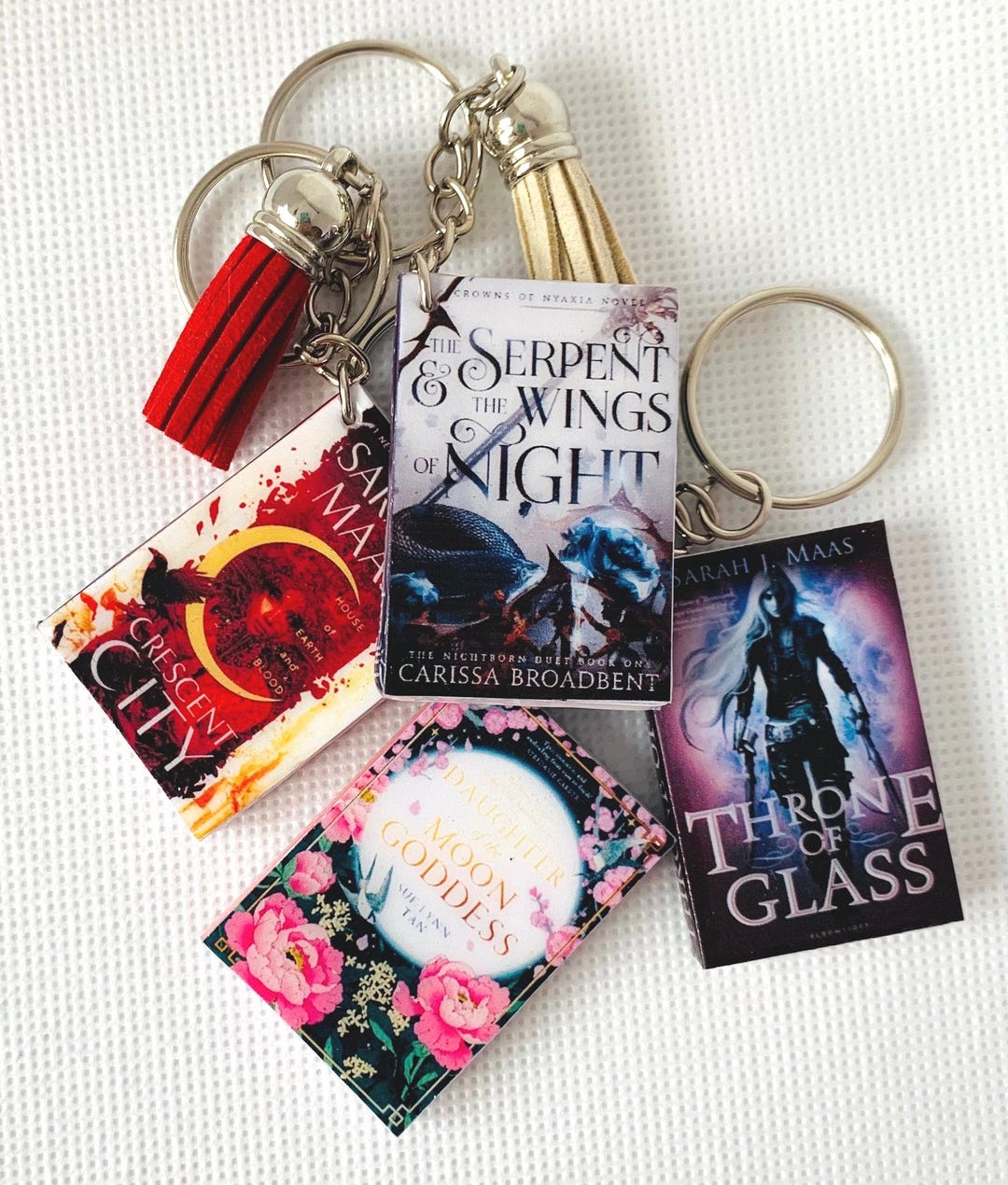 Book Keyring Personalised Wooden Mini Book Keyring - in the Book of Your Choice - Etsy