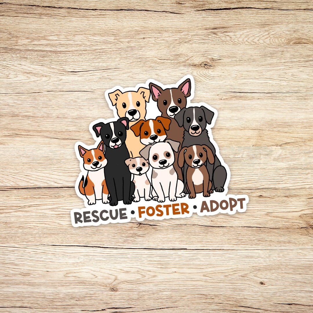 Rescue Foster Adopt Dog Sticker: Waterproof Car Decal - Etsy