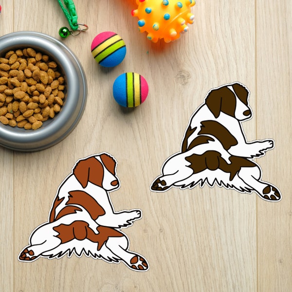 brittany spaniel dog sticker decal for water bottle laptop waterproof vinyl