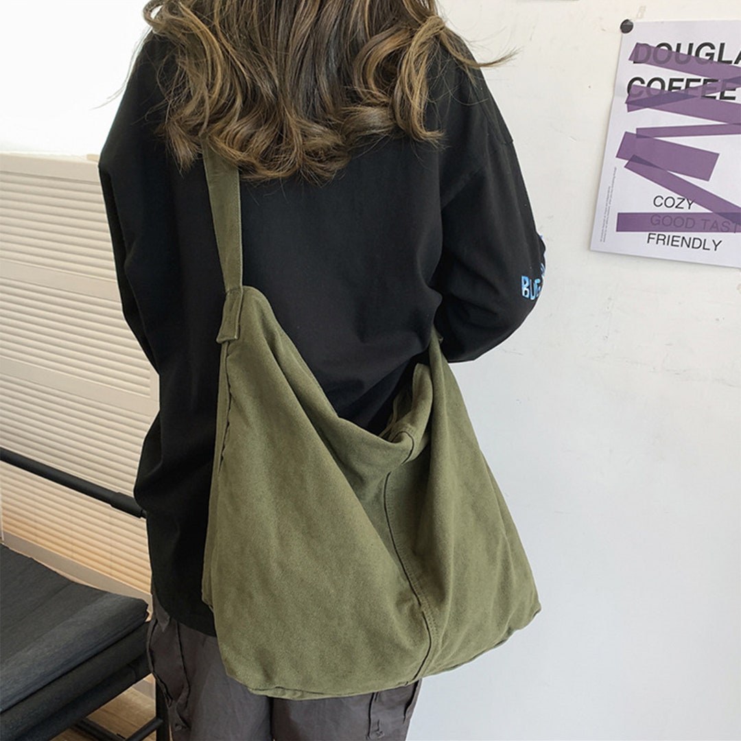 Canvas Shoulder Bag Vintage Shopping Bags Shoulder Tote Bag - Etsy