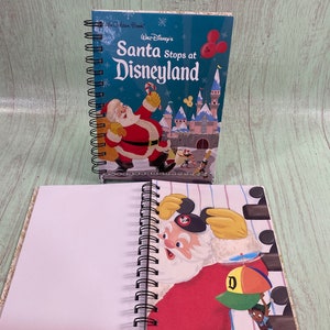 Santa Visits Disneyland journal, storybook journal, autograph book, Disney notebook, favorite book journal, disney autograph, disney journal