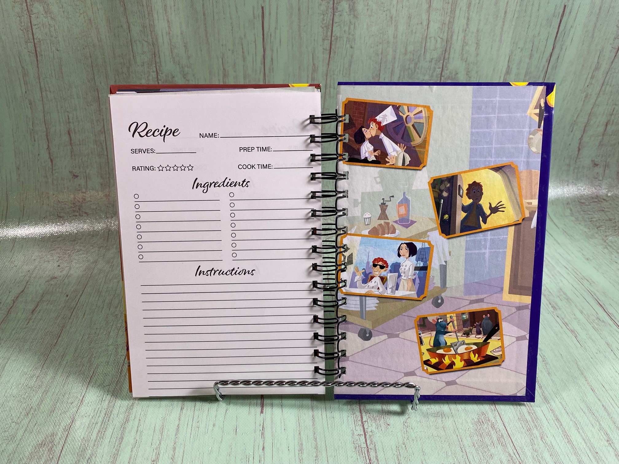 Livre de recettes Ratatouille, livre de recettes Disney, livre de cuisine,  journal de recettes, cartes de recettes, classeur de recettes, journal de  recettes, journal de cuisine pour enfants -  France