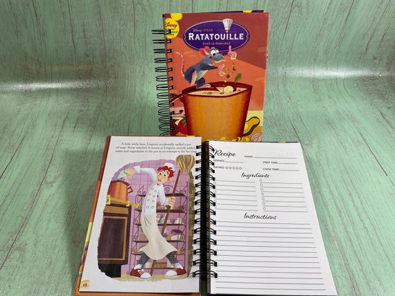 Livre de recettes Ratatouille, livre de recettes Disney, livre de cuisine,  journal de recettes, cartes de recettes, classeur de recettes, journal de  recettes, journal de cuisine pour enfants -  France