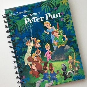 Peter Pan journal, storybook journal, little golden book, favorite book journal, disney autograph, disney journal, autograph book