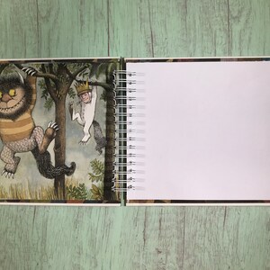 Where the Wild Things Are storybook journal, baby shower book, favorite book journal, classic book journal, baby shower gift, birthday book image 5