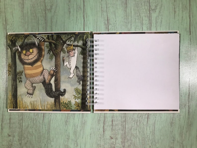 Where the Wild Things Are storybook journal, baby shower book, favorite book journal, classic book journal, baby shower gift, birthday book image 5