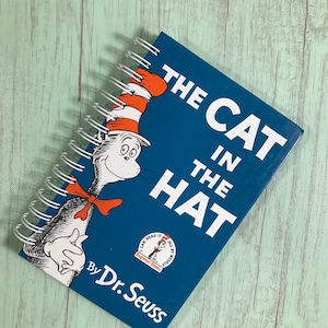 Dr. Seuss Katze im Hut Buch Journal, Märchenbuch Journal, Dr. Seuss Notizbuch, Lieblingsbuch Journal, klassisches Buch Journal, Custom Journal